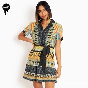 Black Milk history of Egyptian art shirt dress